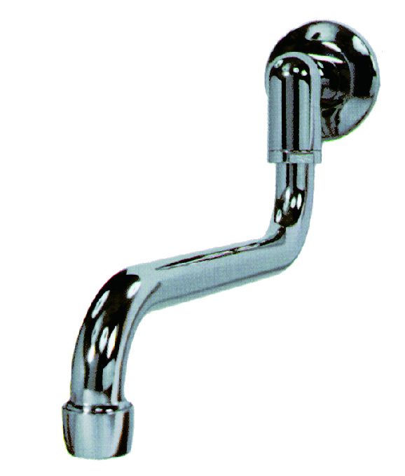 R525283 Miscelatore rubinetto esterno a pedale per fissaggio a parete,  cromato R525283