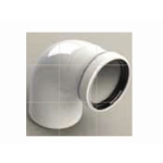 Curva 45° Scarico Fumi Caldaia | Diam. 80mm PPH Bianco | Per Caldaie A Condensazione - Foto 4